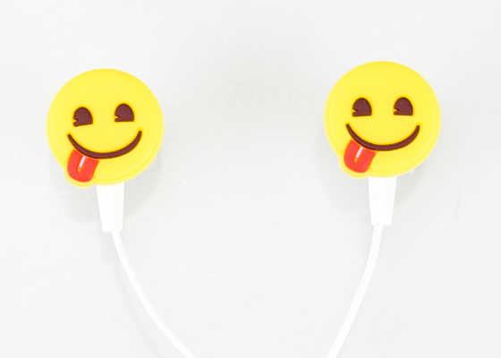 Stereolithographie 3,5 Millimeter in der Ohr Emoji-Silikon-Kopfhörer-multi Farbe mit 1.2m Länge