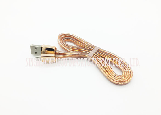Goldschneller Aufladungsdaten-Kabel-Spitzengoldketten-Entwurf mit Mikro-USB-Verbindungsstück