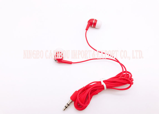 Roter Stereobaß in den Ohr-Kopfhörern/in den extremen Bass-Kopfhörern 3,5 Millimeter-Verbindungsstücke